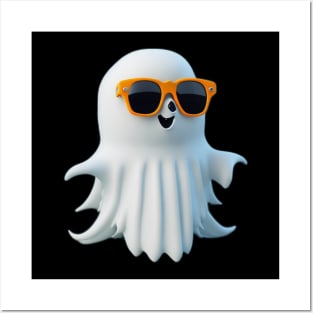 cool ghost with sunglassess Posters and Art